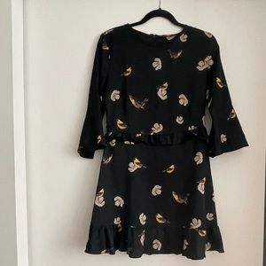zara printed dress